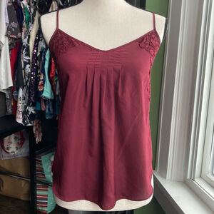 Women's Talula Tank Top Size S burgundy Red Lace